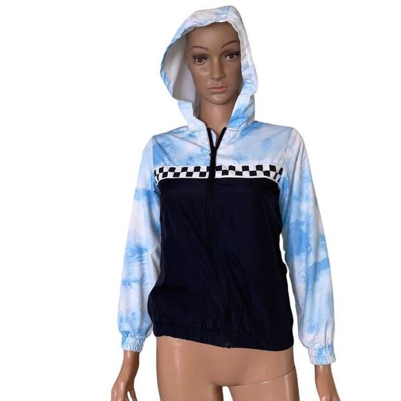 Ideology tie dye and race stripe lightweight zip up jacket SZ SM lightweight - Picture 1 of 7